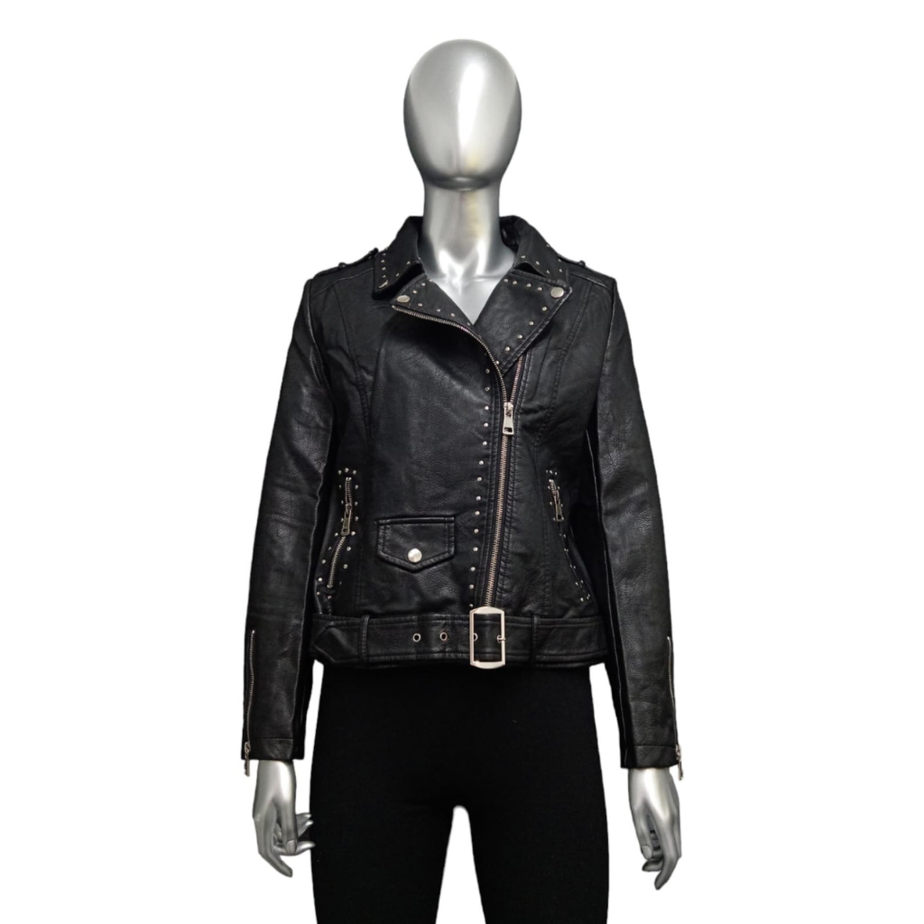 Jacket de mujer black leather Sintetica